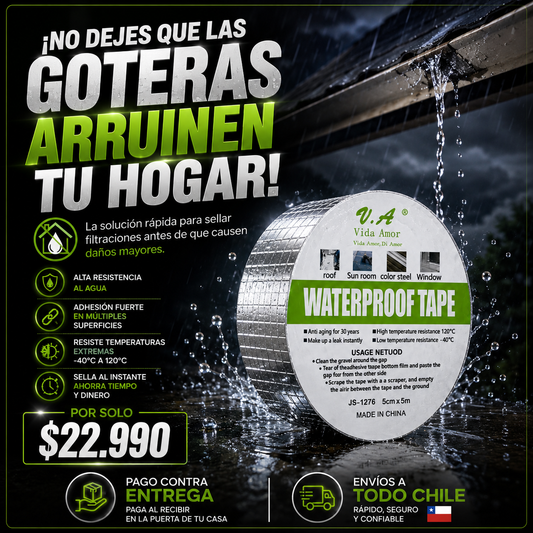 AquaStop™ Max – Cinta Tapa Goteras y Fugas de Alta Adherencia