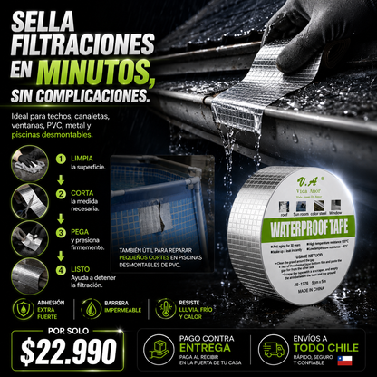 AquaStop™ Max – Cinta Tapa Goteras y Fugas de Alta Adherencia